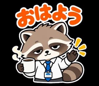 Office Raccoon 日本語版スタンプ